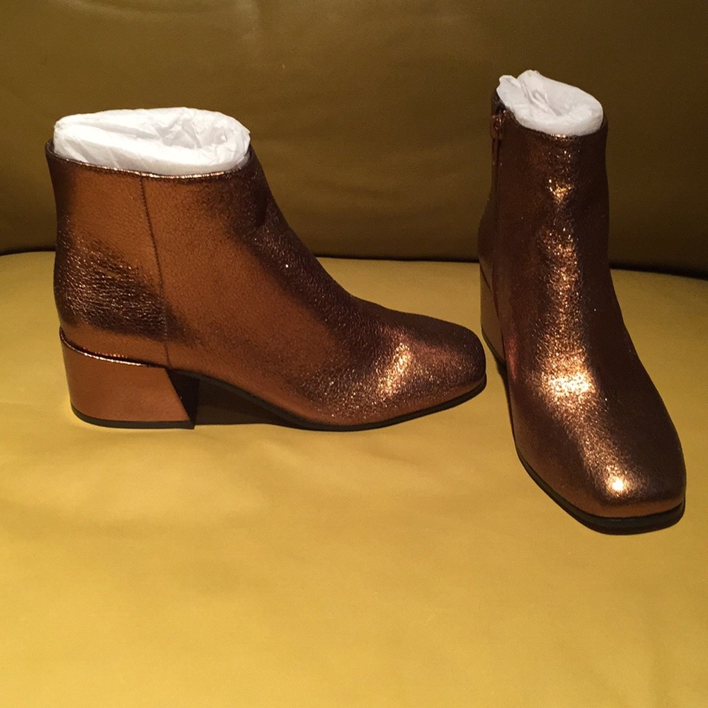 Metallic Ankle Booties